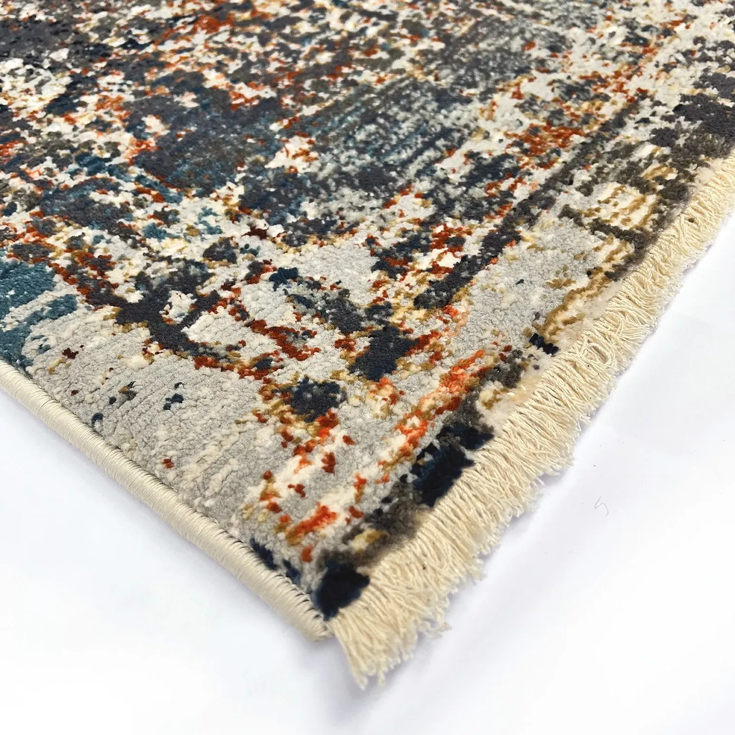 Large Distressed Rug - Multicoloured, Polypropylene