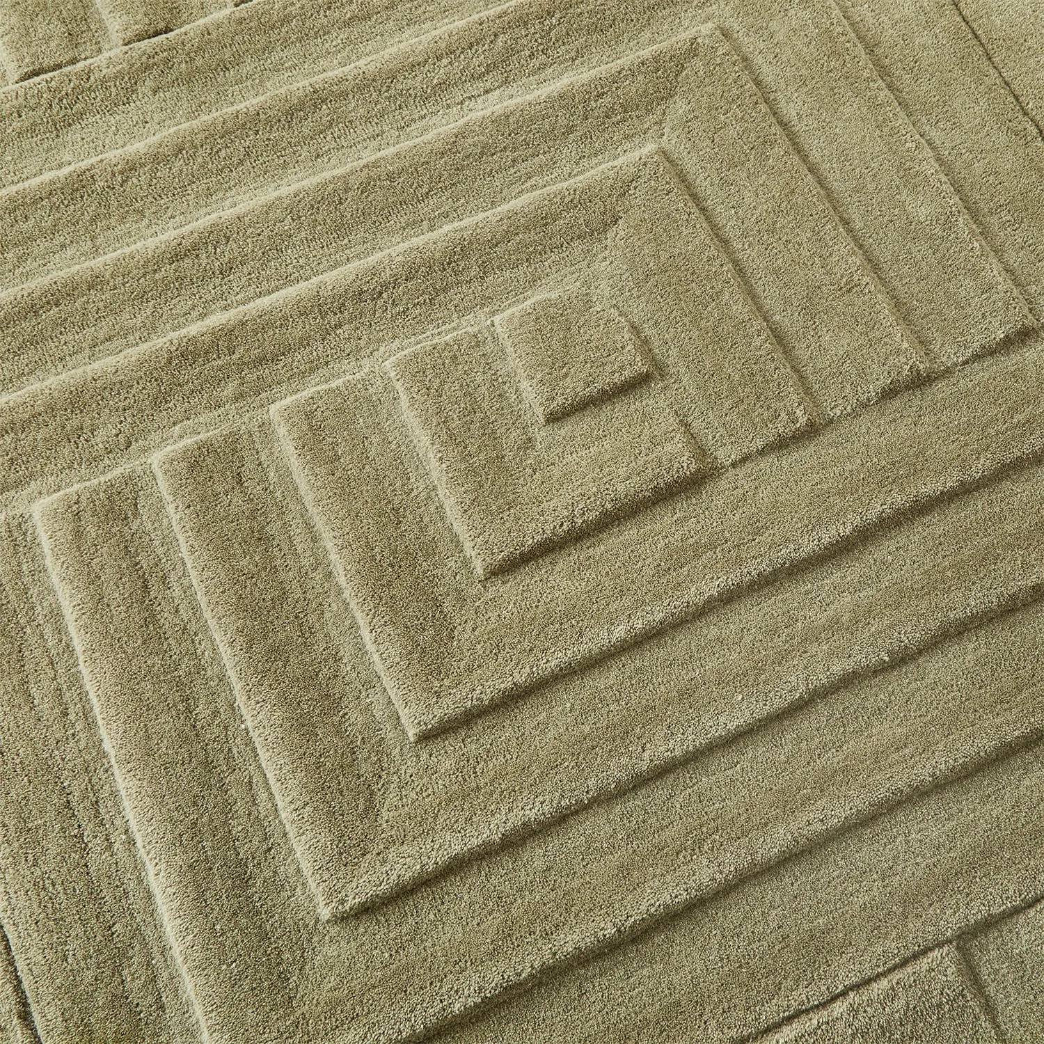 Large Wool Rug - Green, 100% Wool