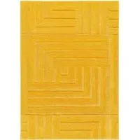 Linear Rug Hand Tufted - Ochre, Wool