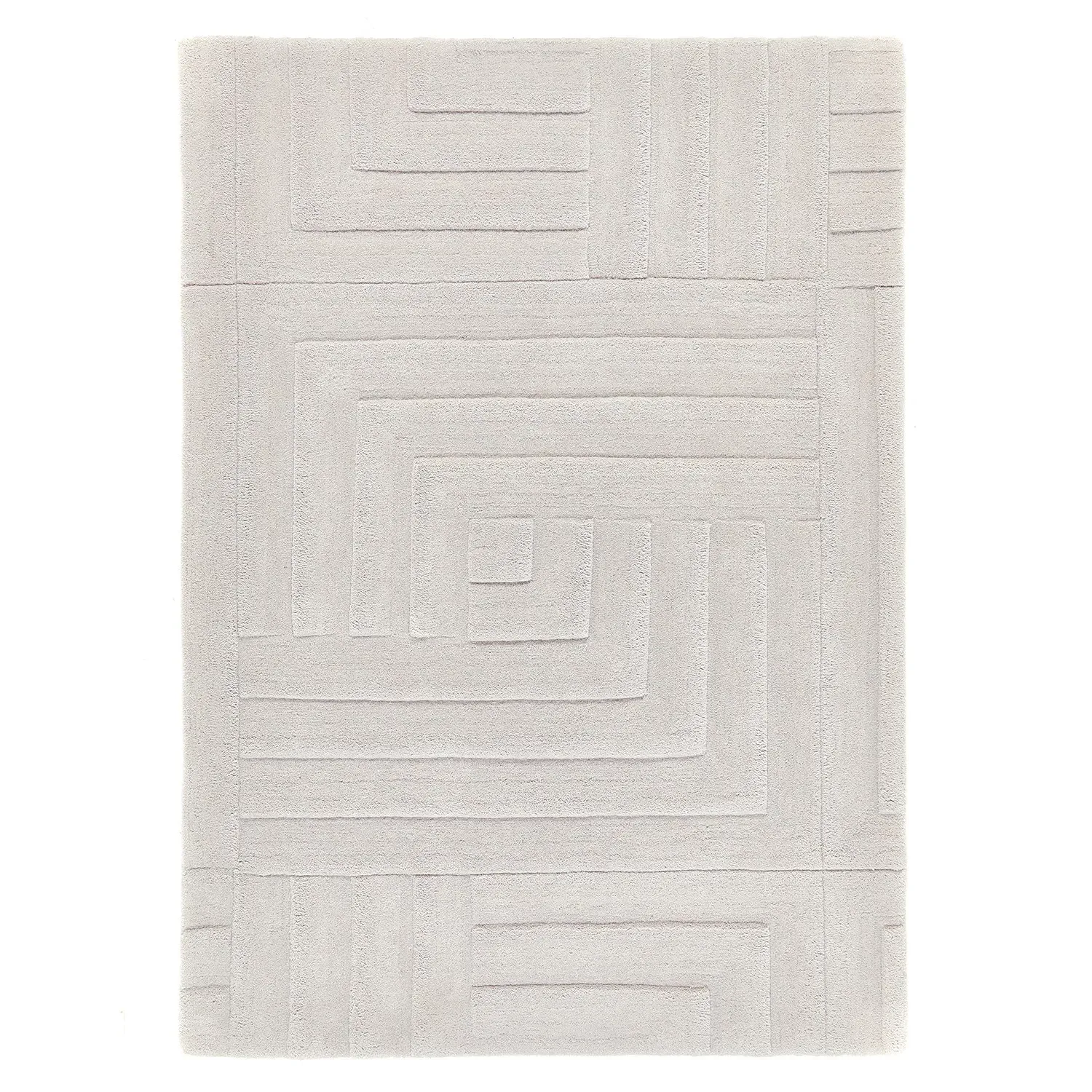 Linear Wool Rug - Stone, Hand Tufted image