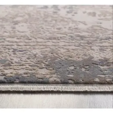 Medallion Rug with Fringe - Blue, Polypropylene