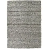 Medium Chunky Knit Rug - Grey, Wool