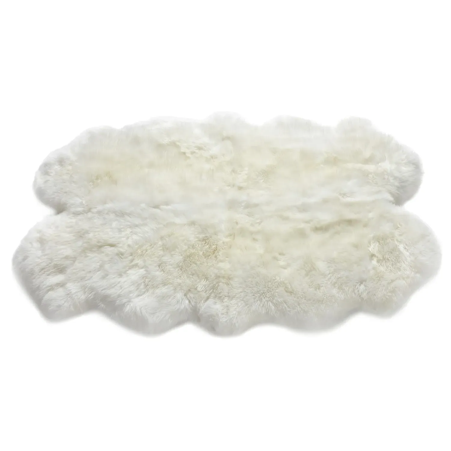 Quad Sheepskin Rug - Cream, Genuine Wool image