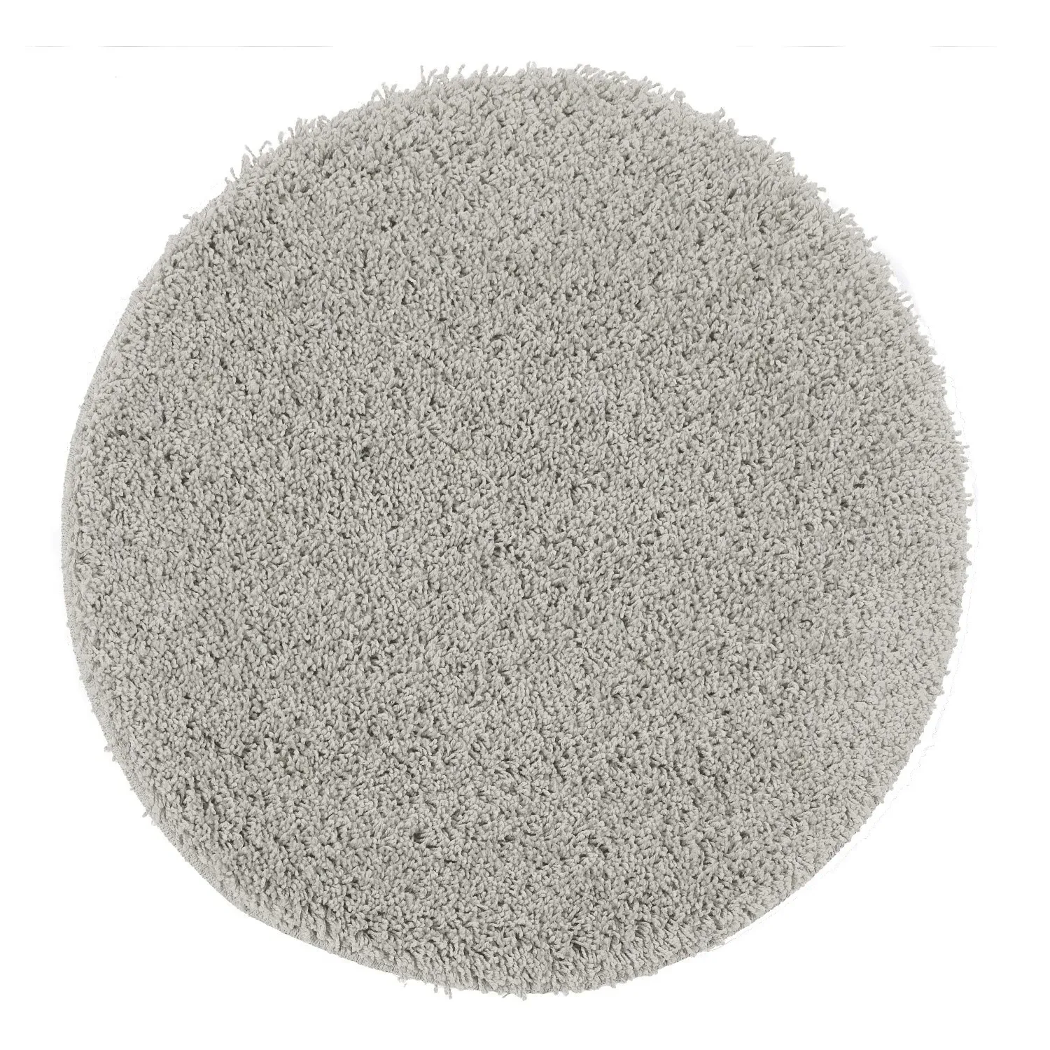 Round Shaggy Rug with Non-Slip Backing - Grey image