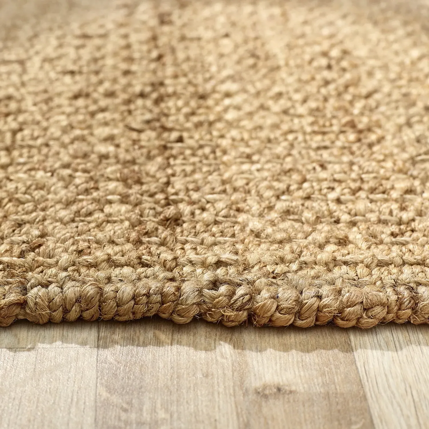 Runner Rug with Fringed Edging - Brown, Jute