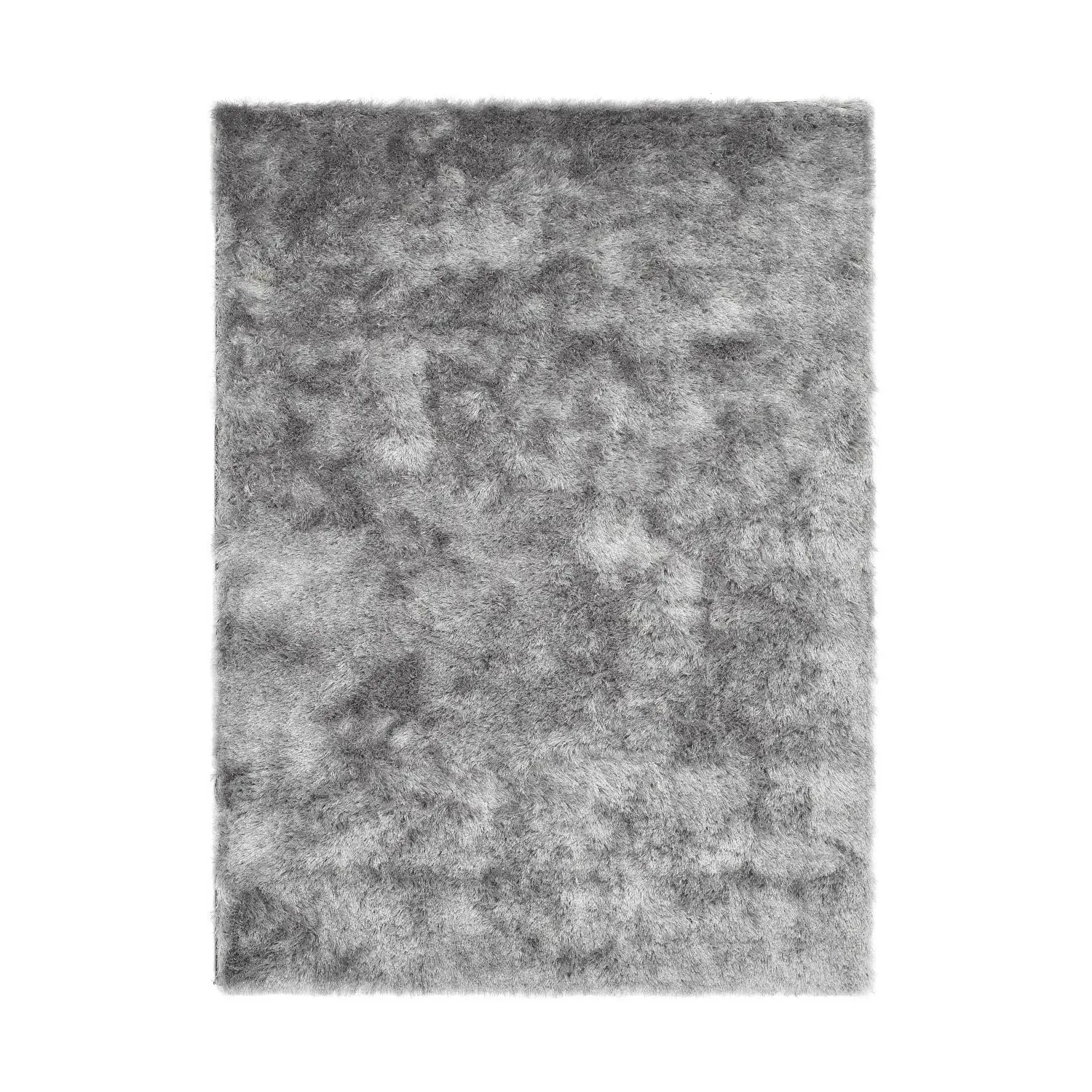Shaggy Area Rug with Glitter - Silver, Polyester