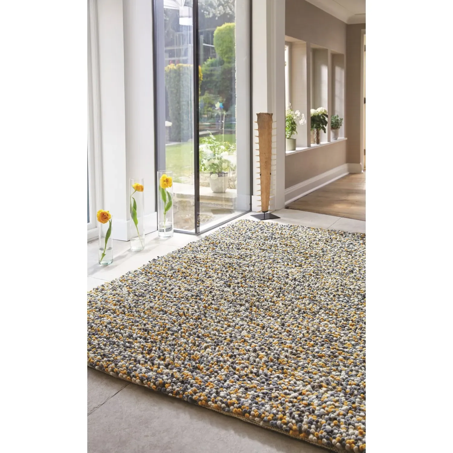 Shaggy Rug - Grey, Pure Wool