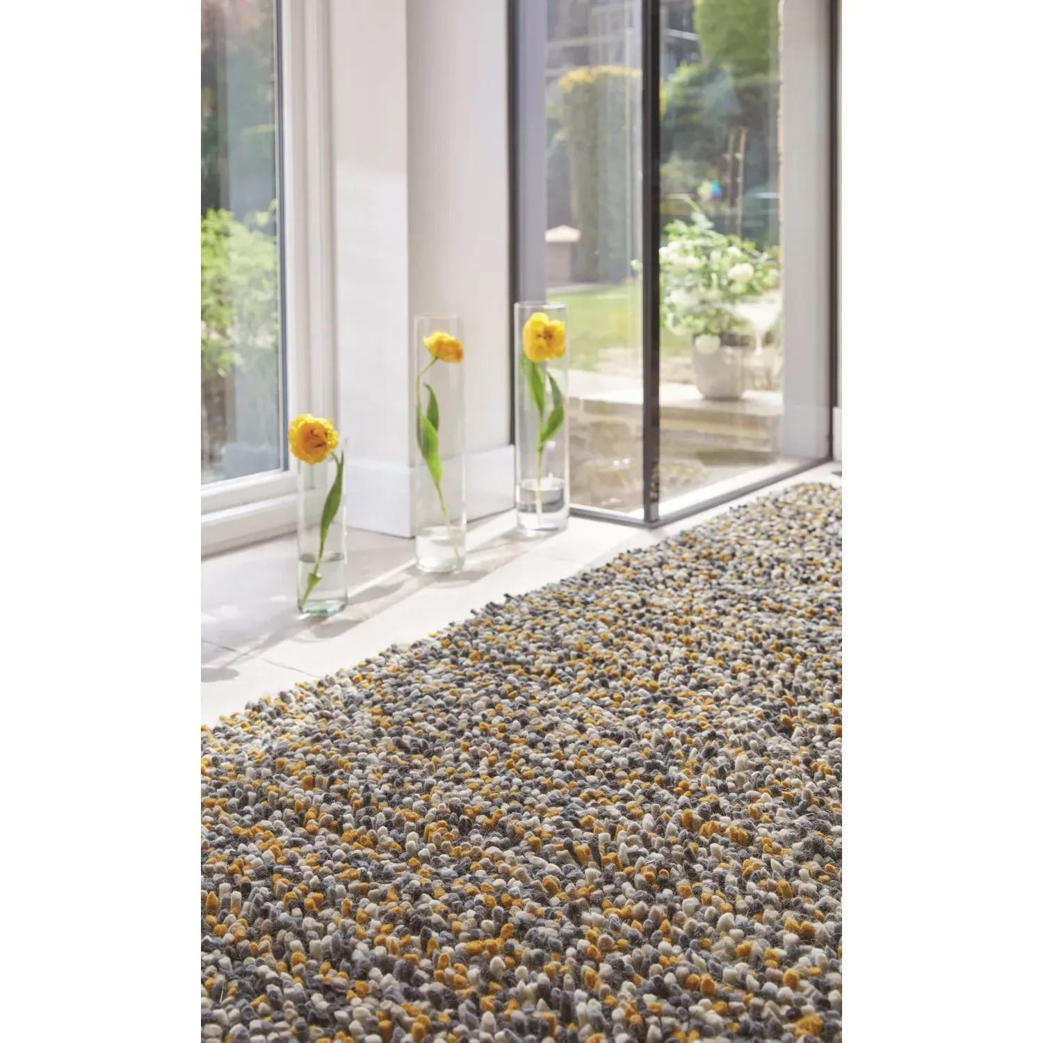 Shaggy Rug - Grey, Pure Wool