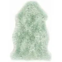 Single Sheepskin Rug - Green, Natural Wool