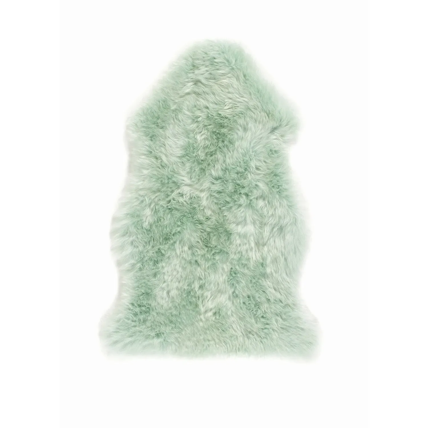 Single Sheepskin Rug - Green, Natural Wool