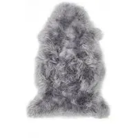 Single Sheepskin Rug - Grey, Genuine Wool