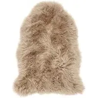 Single Sheepskin Rug - Mink, Natural Wool