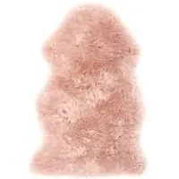 Single Sheepskin Rug - Pink, Genuine Wool