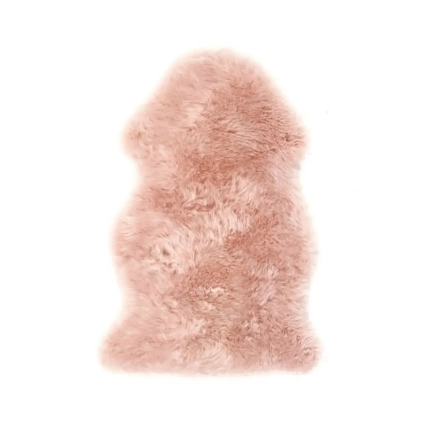 Single Sheepskin Rug - Pink, Genuine Wool