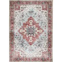 Washable Medallion Rug - Red, Chenille
