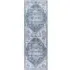 Washable Medallion Runner Rug - Blue, Chenille