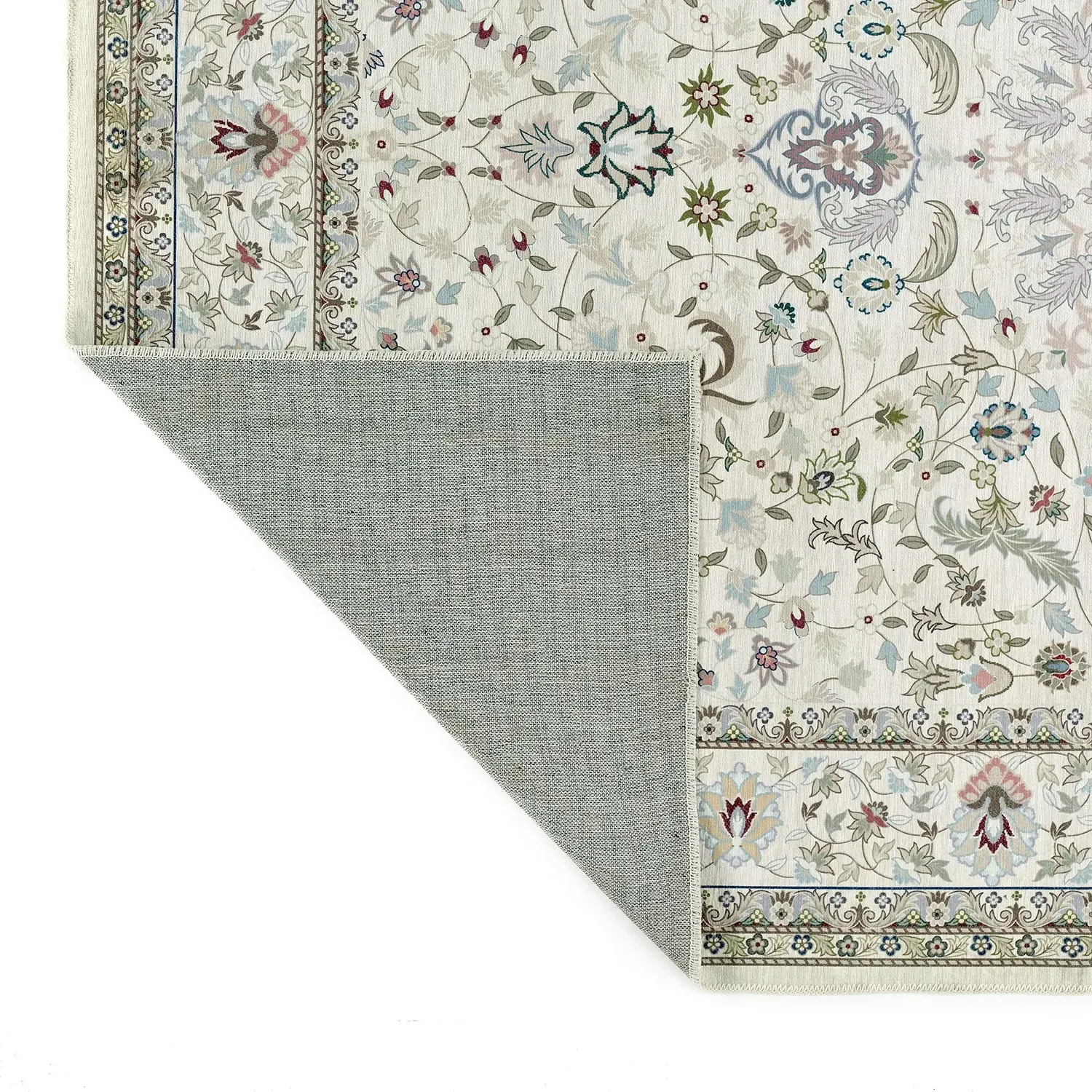 Washable Persian Rug - Beige, Chenille