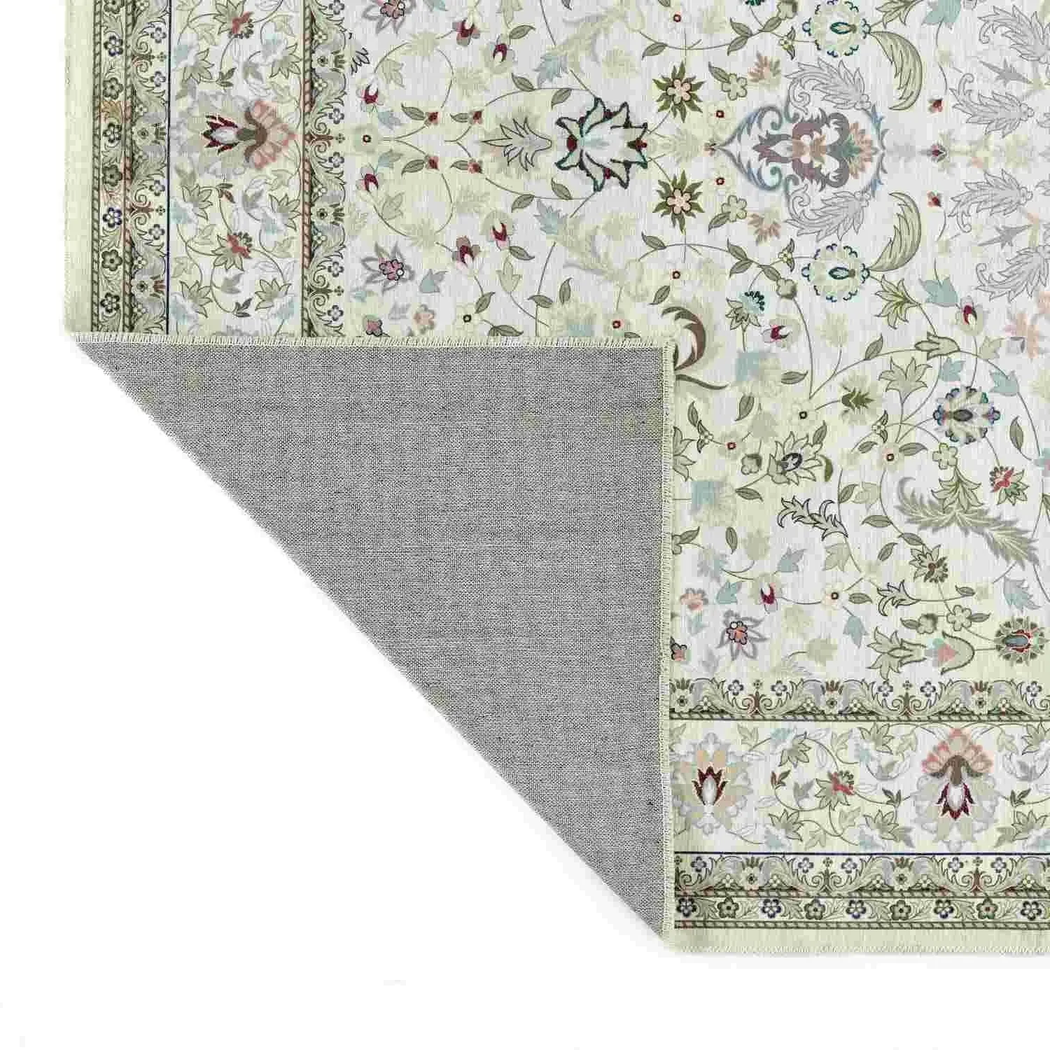 Washable Persian Rug - Beige, Chenille