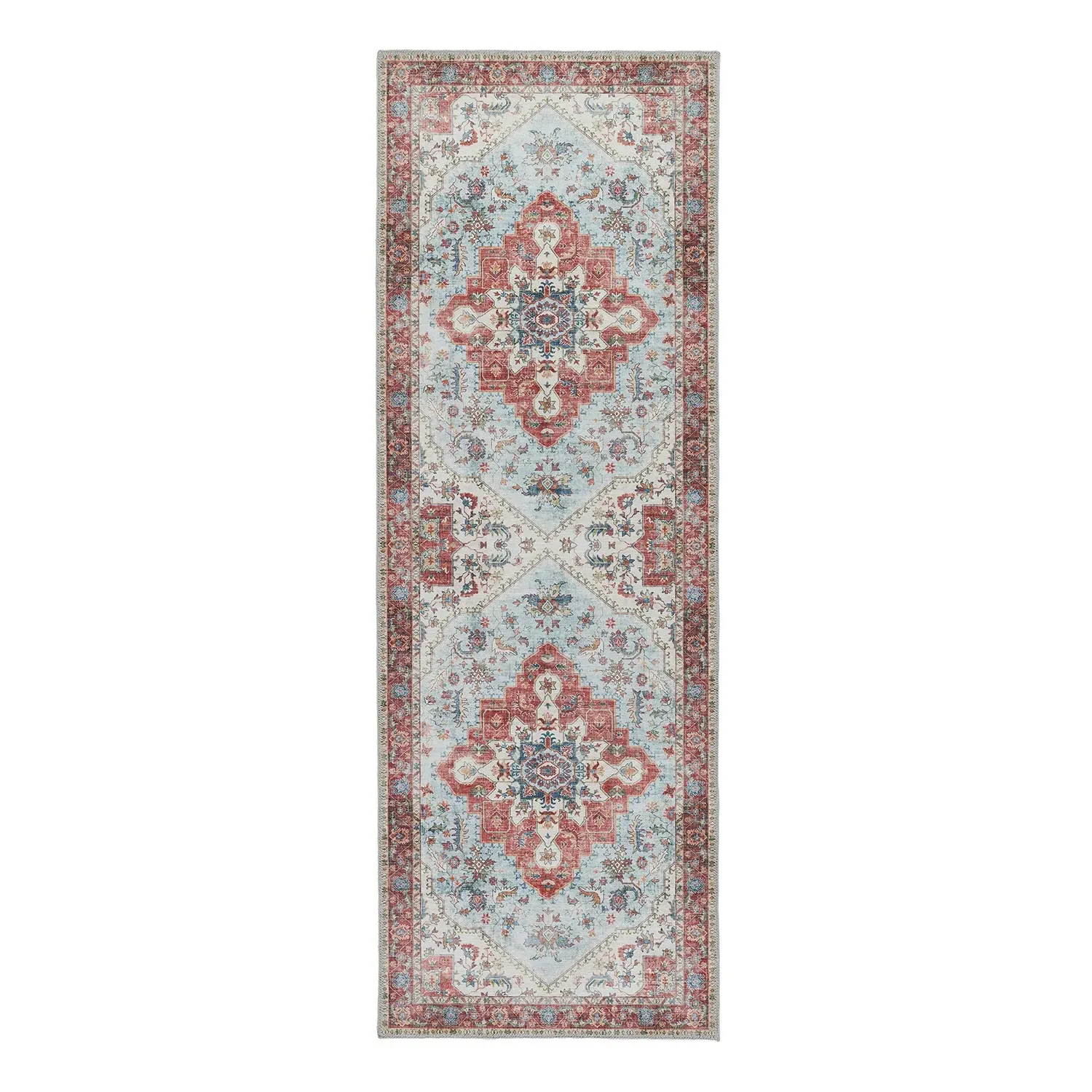 Washable Runner Rug - Red, Chenille