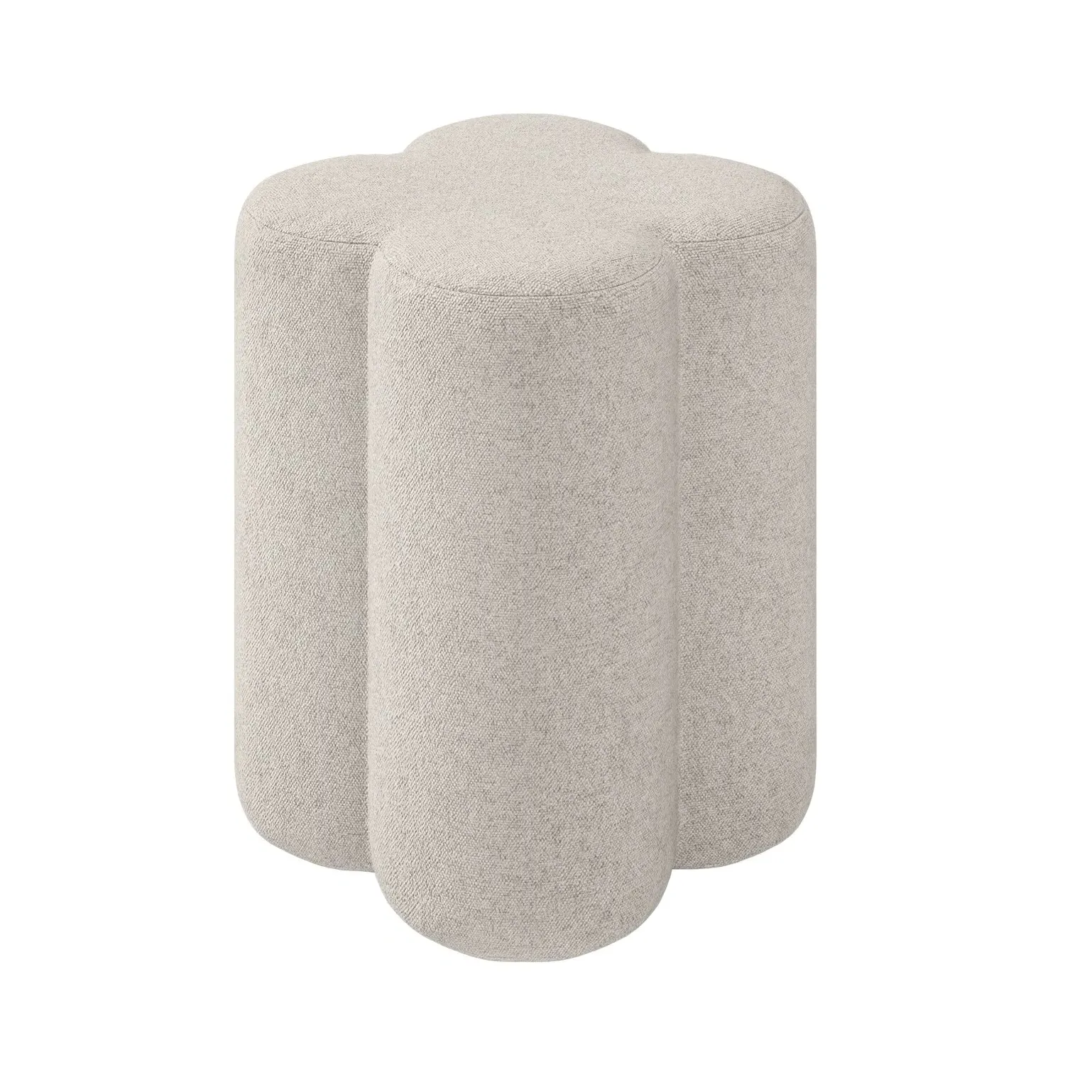 Clover Dressing Stool with Padding - Cream, Fabric