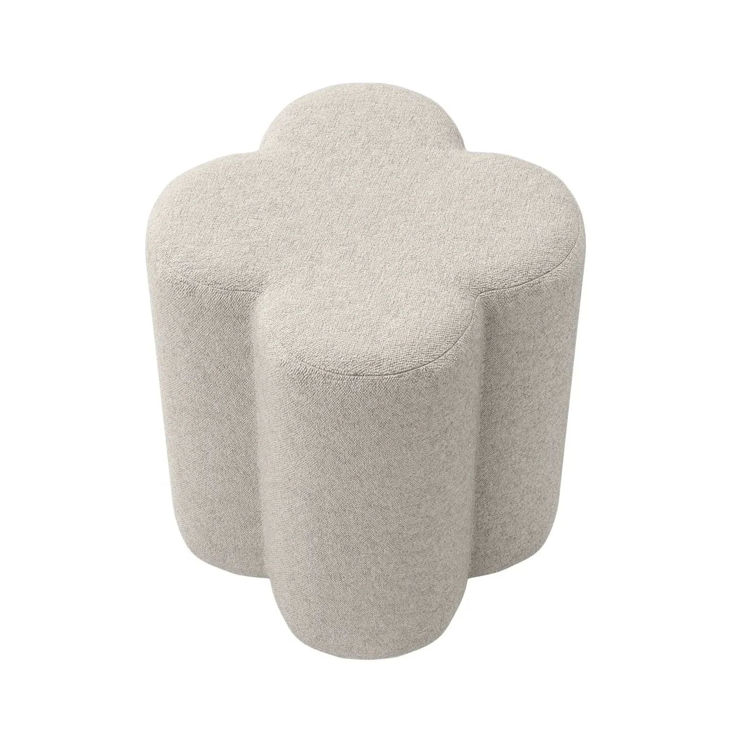 Clover Dressing Stool with Padding - Cream, Fabric