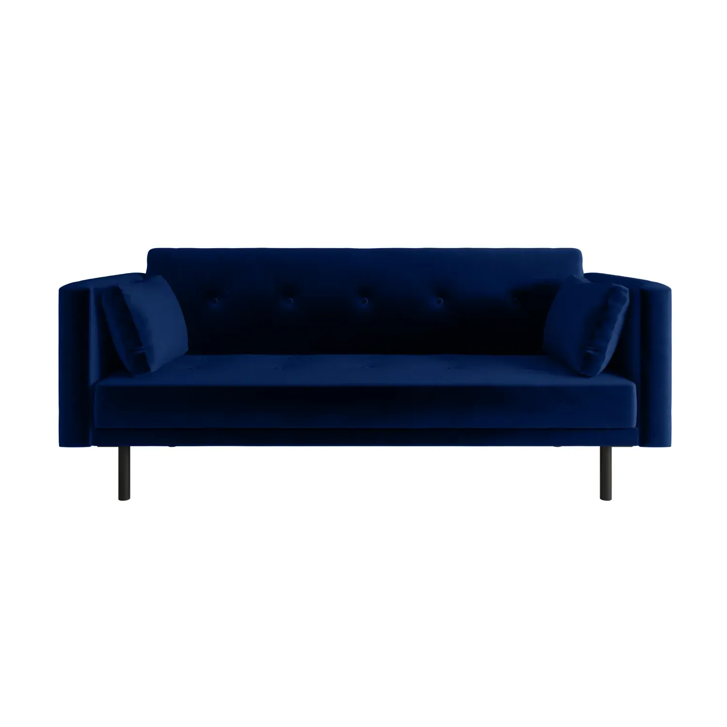3-Seater Sofa Bed with Click Clack - Navy, Velvet
