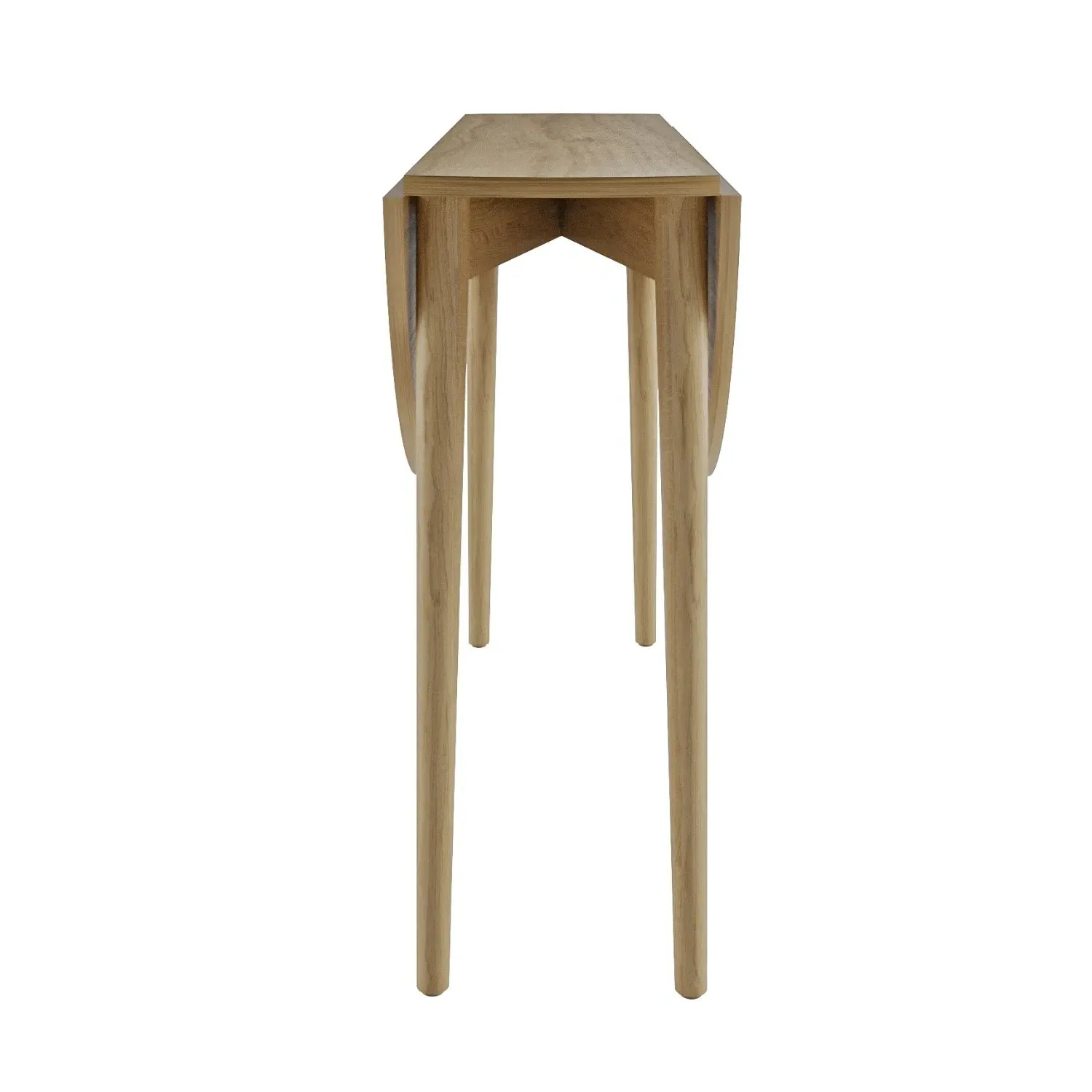 2-Seater Drop Leaf Table Set with Chairs - Oak