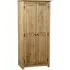 2 Door Double Wardrobe - Natural, Pine