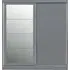 2-Door Sliding Wardrobe with Mirror - Grey Gloss