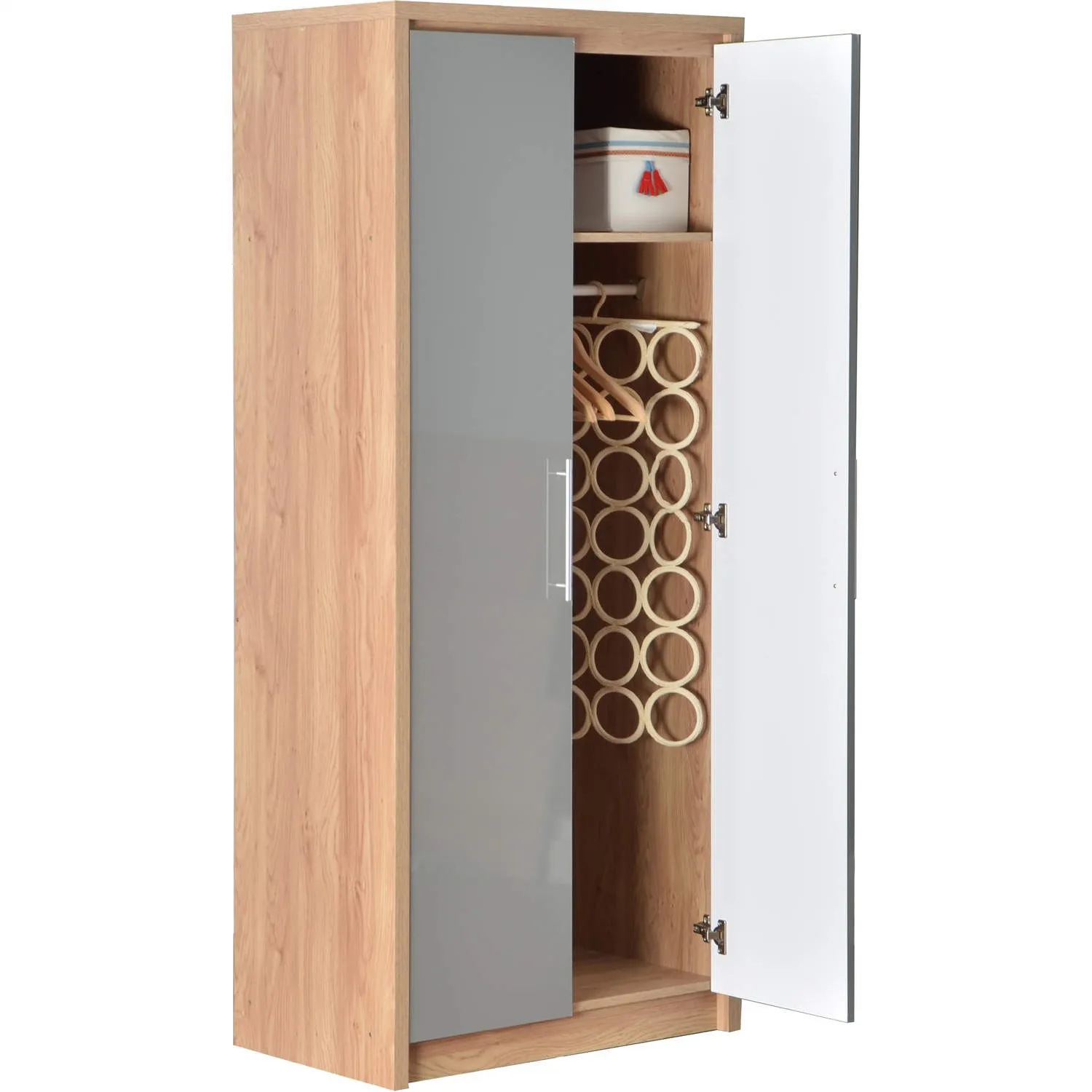2 Door Wardrobe - Oak, Veneer image