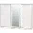 3-Door Sliding Wardrobe with Mirror - White Gloss