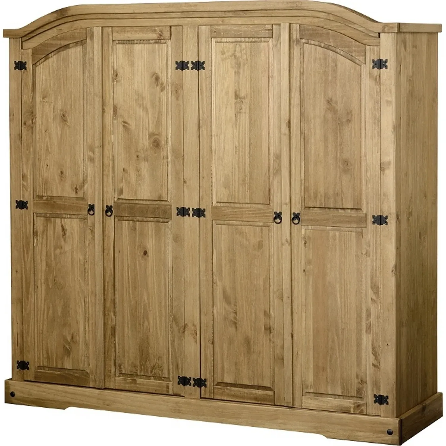 4-Door Wardrobe with Storage - Pine image