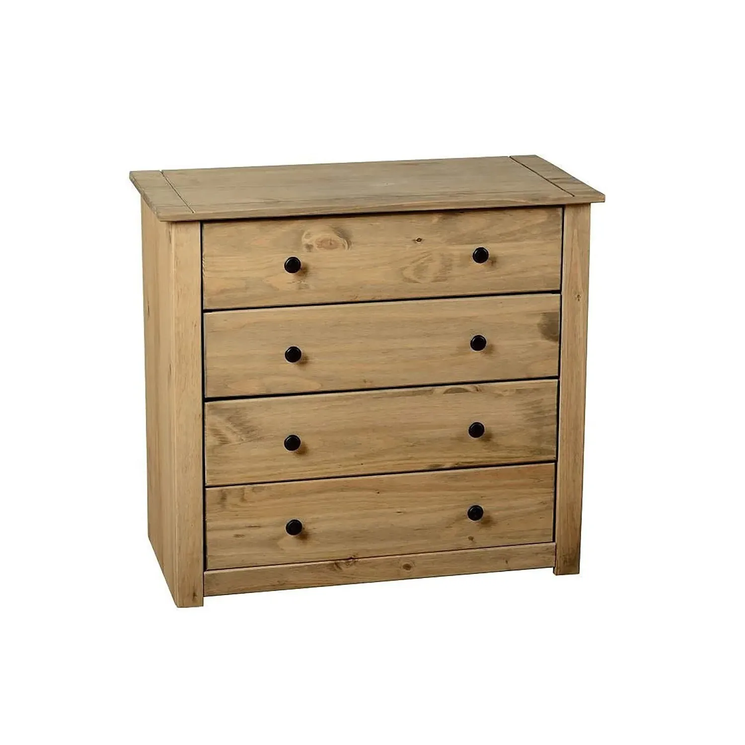 4-Drawer Chest with Metal Handles - Pine image