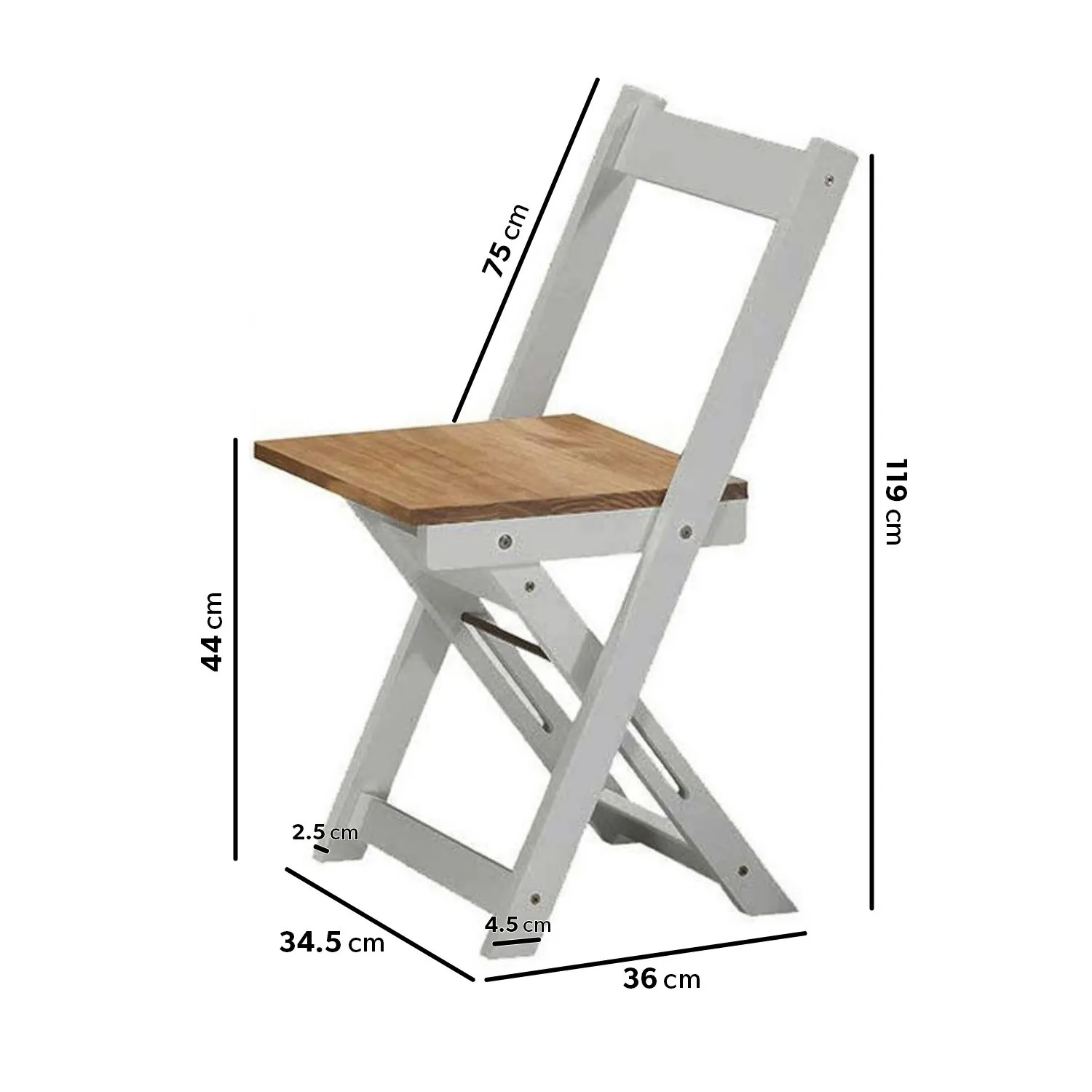 Drop Leaf Dining Set with 4 Chairs - Grey, Pine