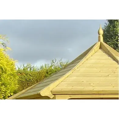 Hexagonal Garden Arbour - Brown, Pine