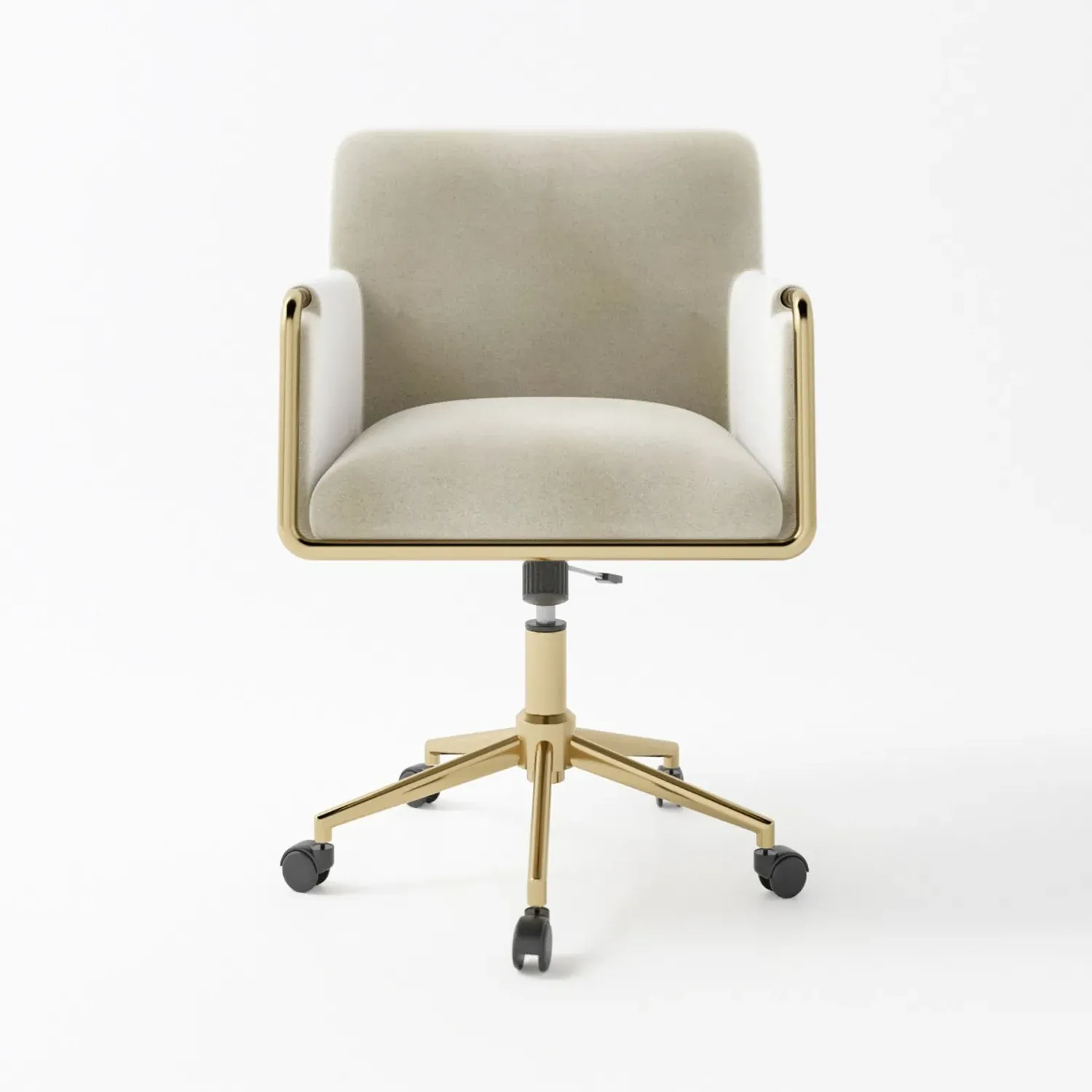 Tub Office Chair with Gas Lift - Cream, Velvet
