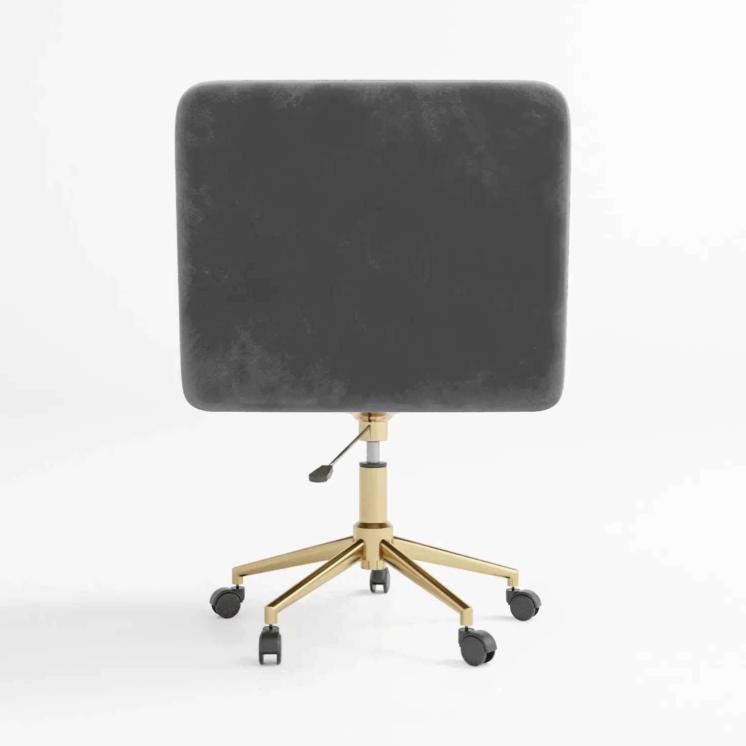Tub Swivel Office Chair with Gas Lift - Grey, Velvet