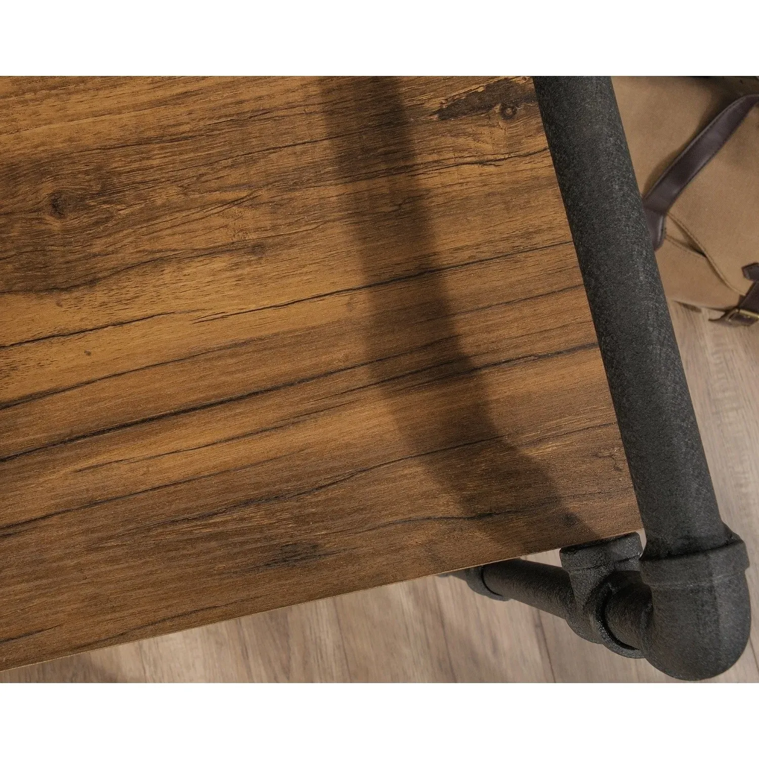 Desk with Shelves - Oak Effect, Metal