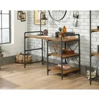 Desk with Shelves - Oak Effect, Metal