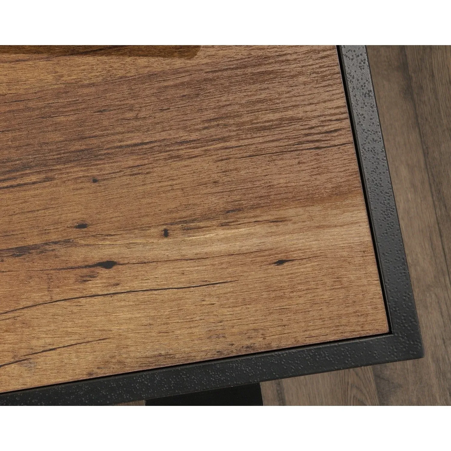 L-Shaped Desk with Storage - Black, Metal