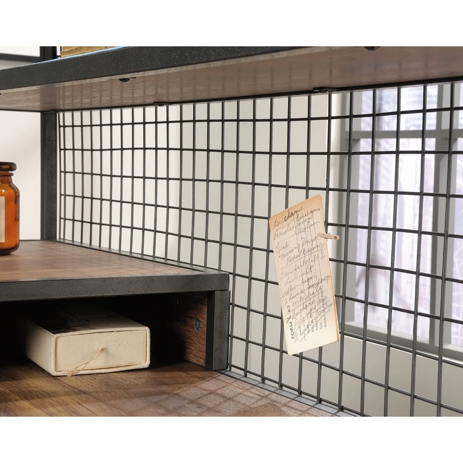 L-Shaped Desk with Storage - Black, Metal