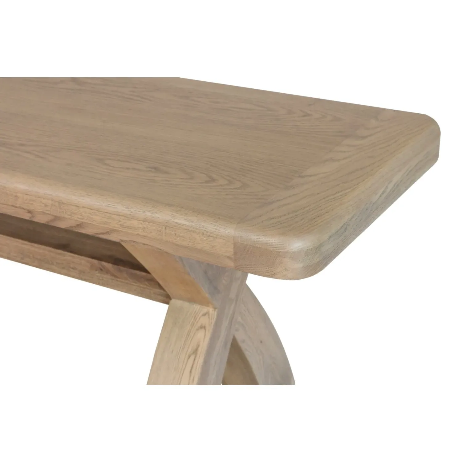 Large Dining Bench Cross Leg - Brown, Oak