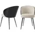 Set of 2 Dining Chairs - Beige, Chenille