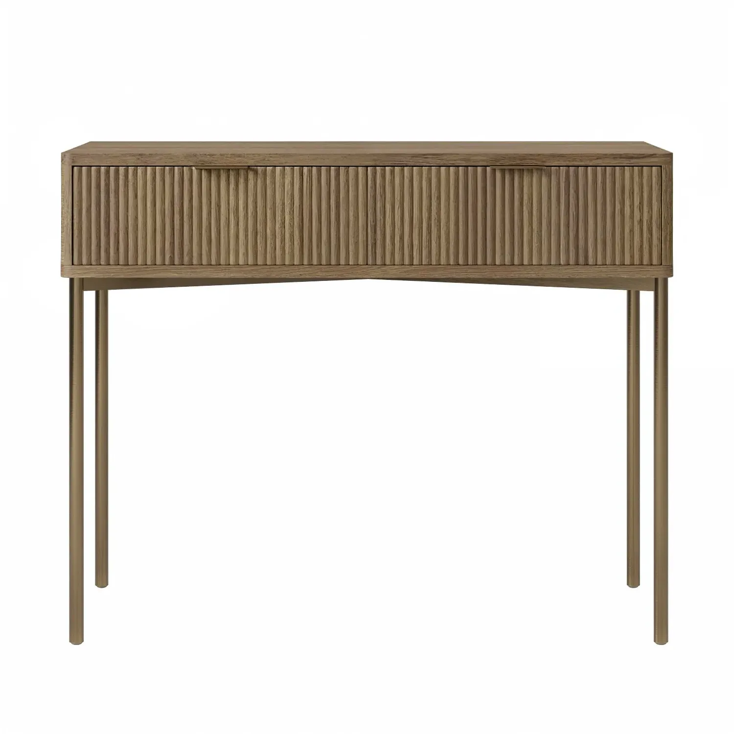 Ribbed Dressing Table with Storage - Wood, MDF