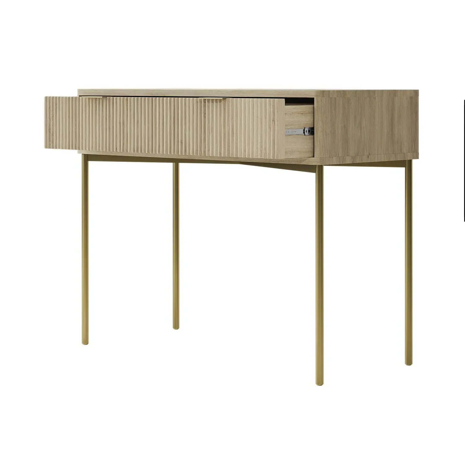 Ribbed Dressing Table with Storage - Wood, MDF