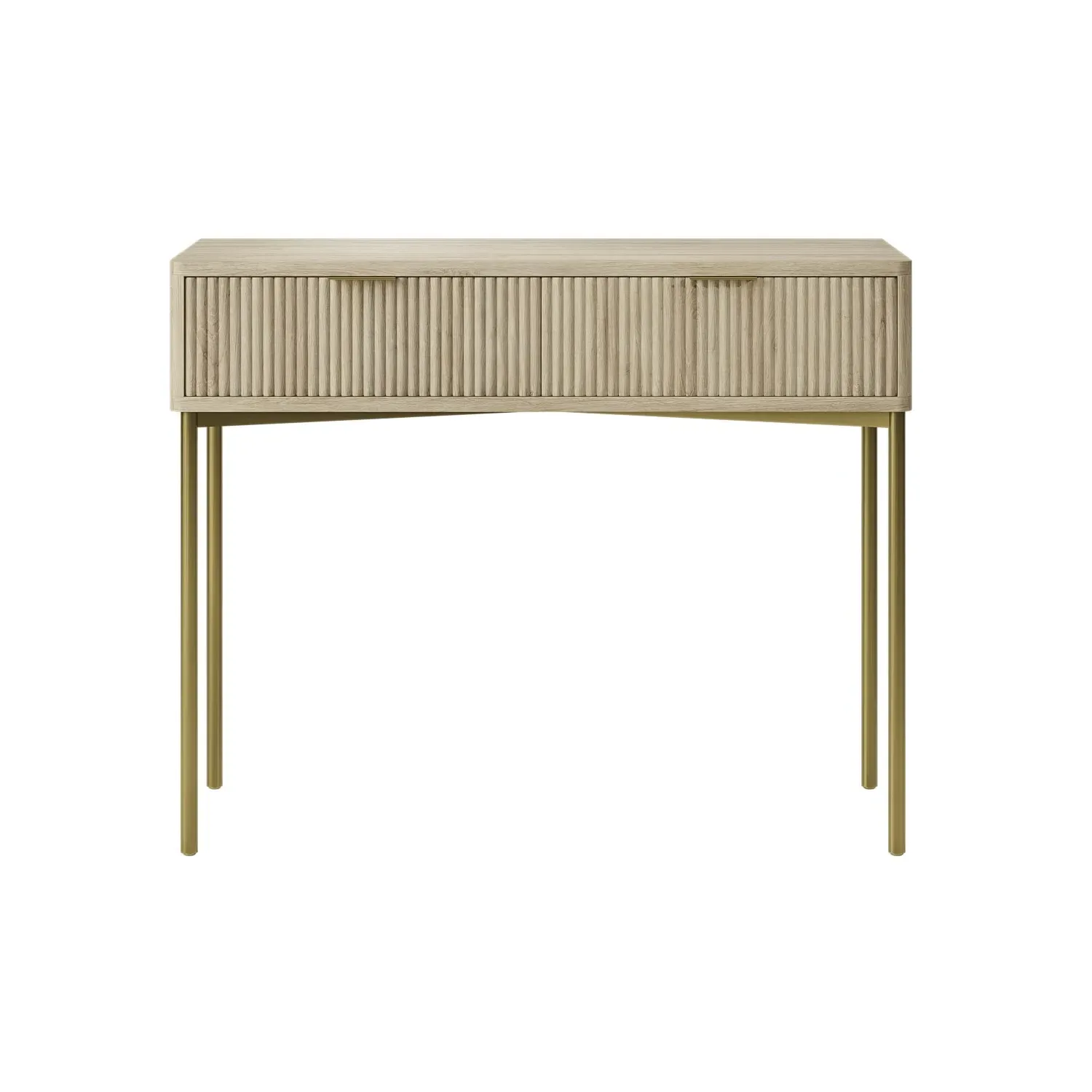 Ribbed Dressing Table with Storage - Wood, MDF