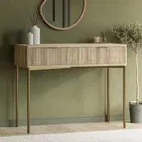 Ribbed Dressing Table with Storage - Wood, MDF