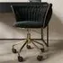 Swivel Office Chair with Knotted Back - Black, Velvet