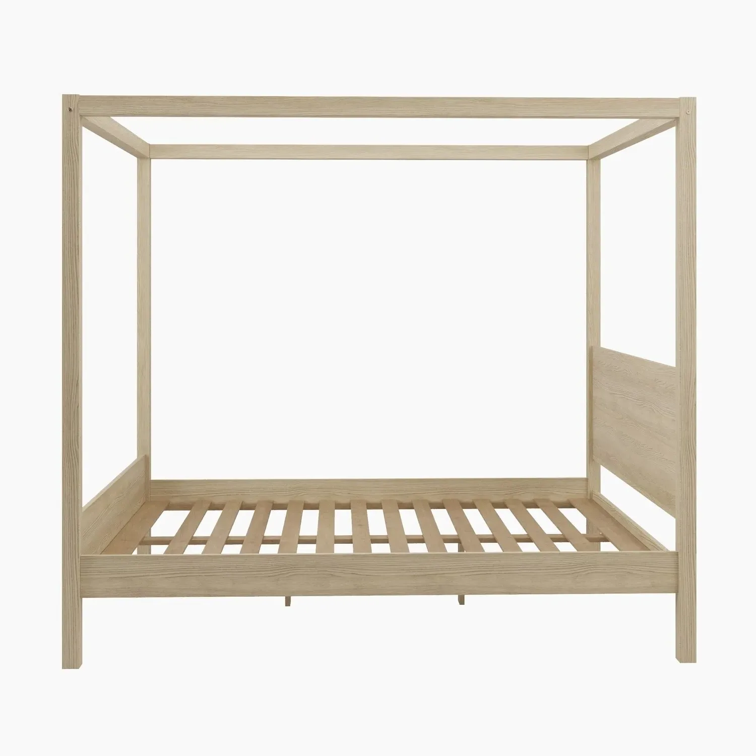 Double Four Poster Bed Frame - Oak, Pine
