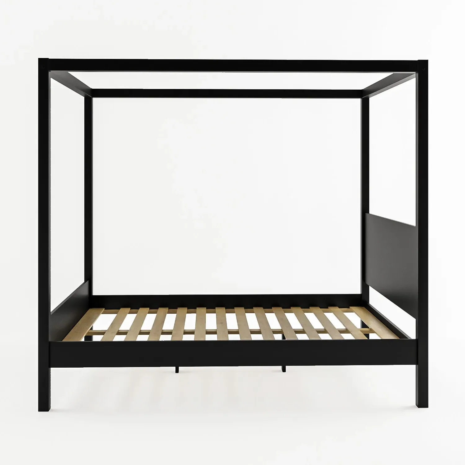 King Size Four Poster Bed Frame - Black, Pine